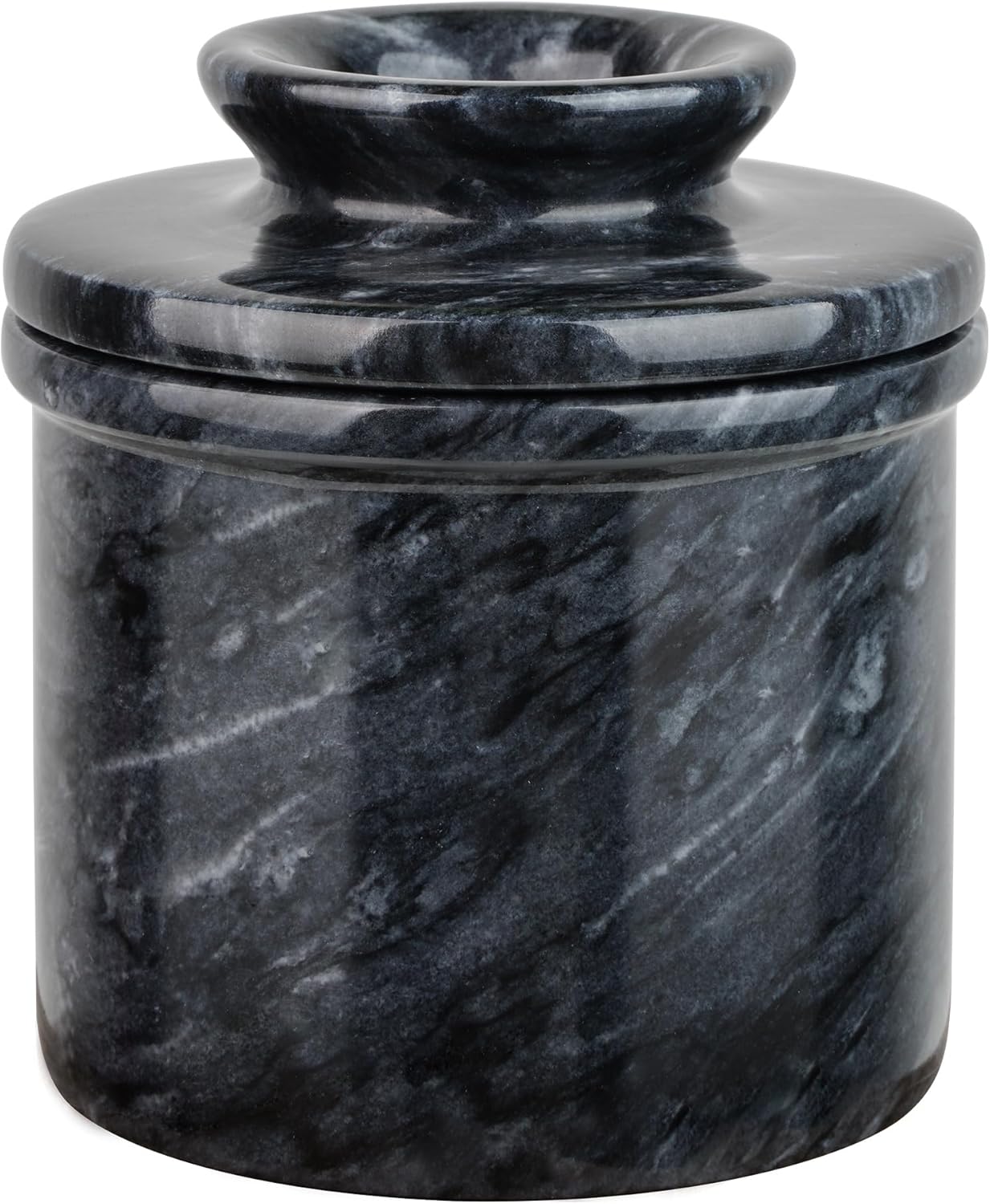 Hand-Crafted Marble Butter Crock